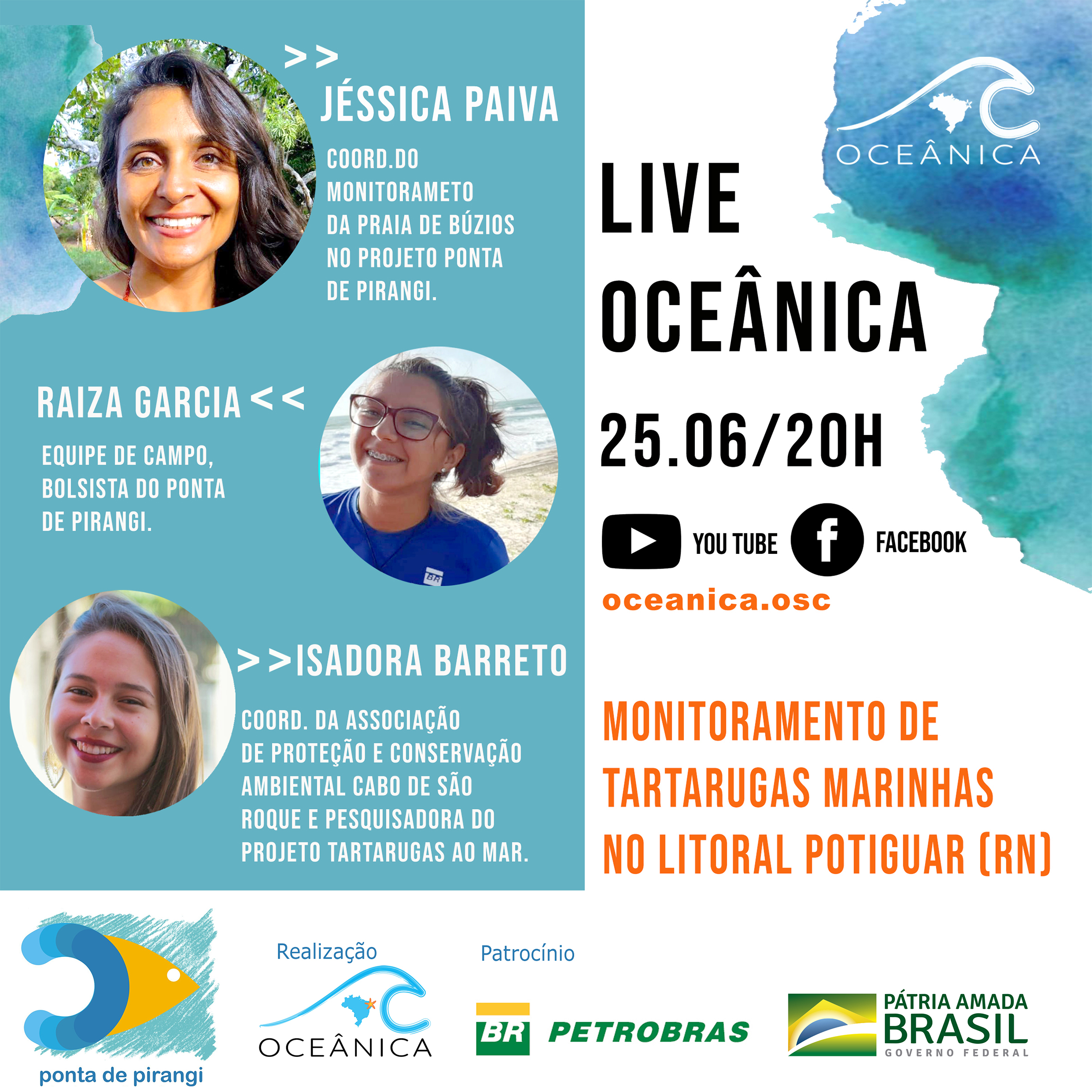 Live Oceânica aborda pesquisa, educação ambiental e monitoramento de  tartarugas marinhas - Oceânica